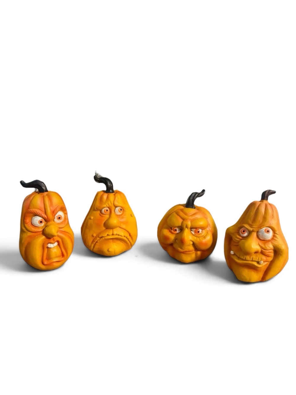 Halloween-themed Creepy Pumpkin Face Vintage Style Decor Set